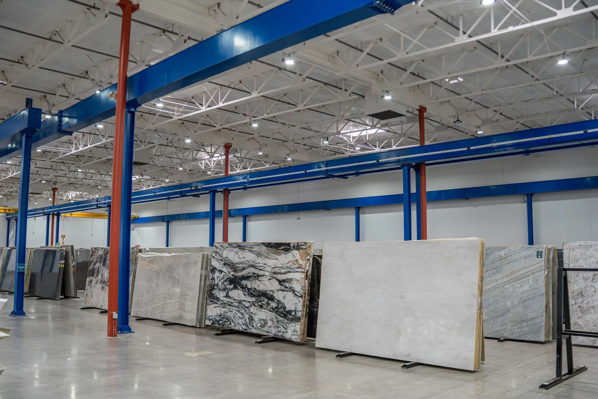 Slabs racked at Aracruz RE