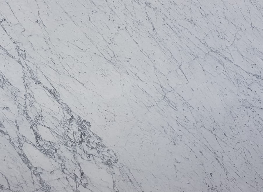 Bianco Carrara Honed 3cm · Honed slab, full view