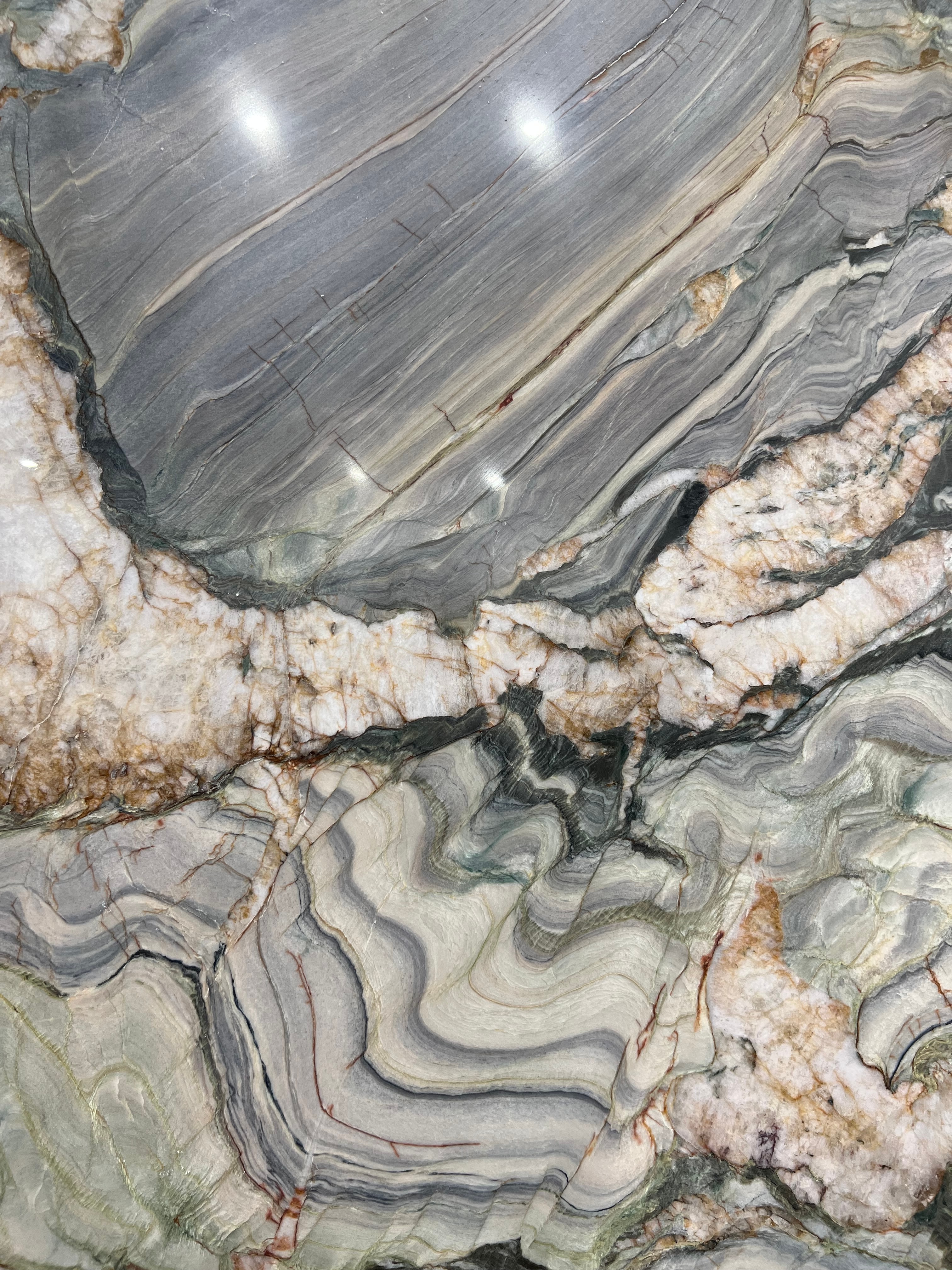 Explosion Blue 3cm · Polished slab, full view