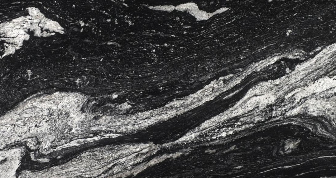 Black Storm 2cm · Polished slab, full view