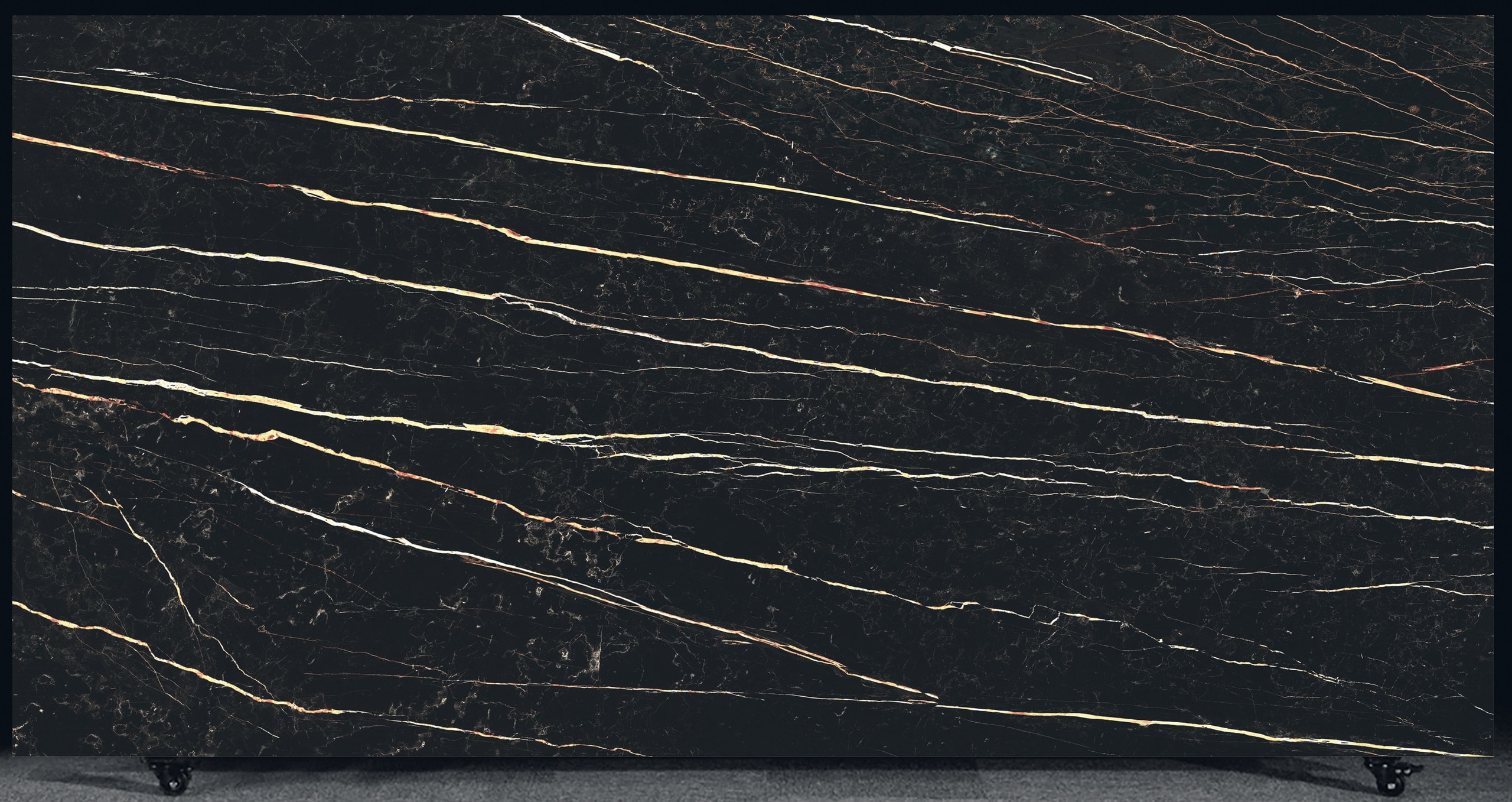 FLORIM Laurent Glossy 1.2cm · Polished · 127" × 63" slab, full view