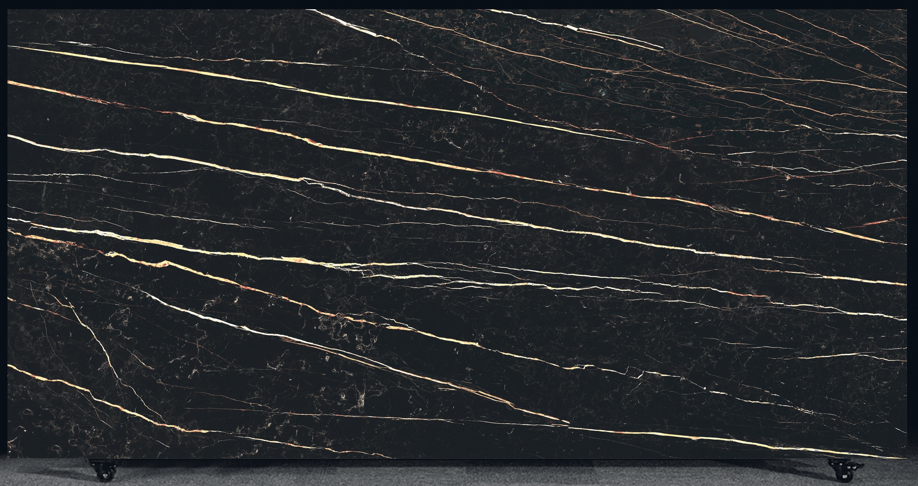 FLORIM Laurent Glossy 1.2cm · Polished · 127" × 63" slab, full view