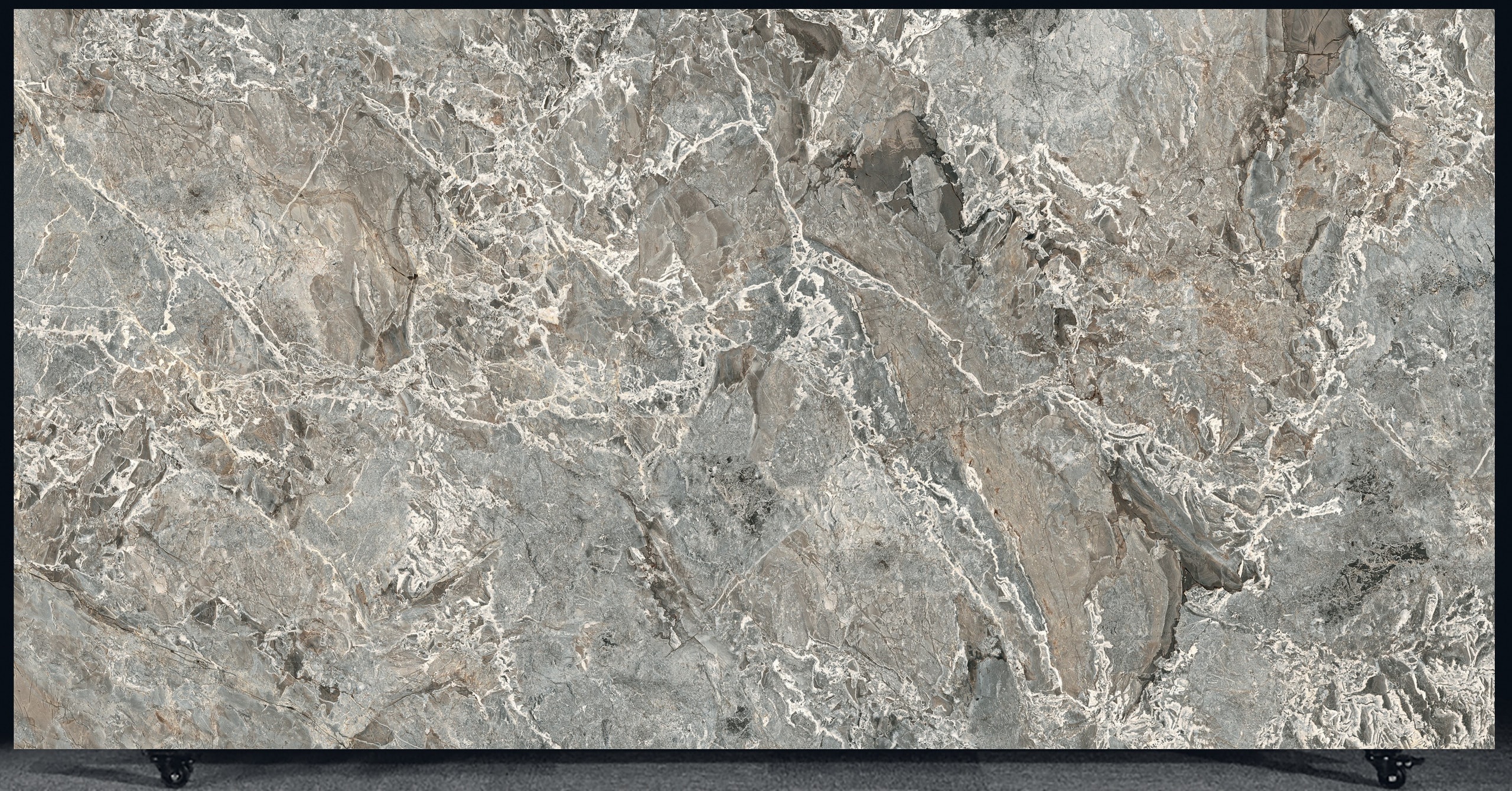 FLORIM Aubisque Silk 1.2cm · Honed · 127" × 63" slab, full view