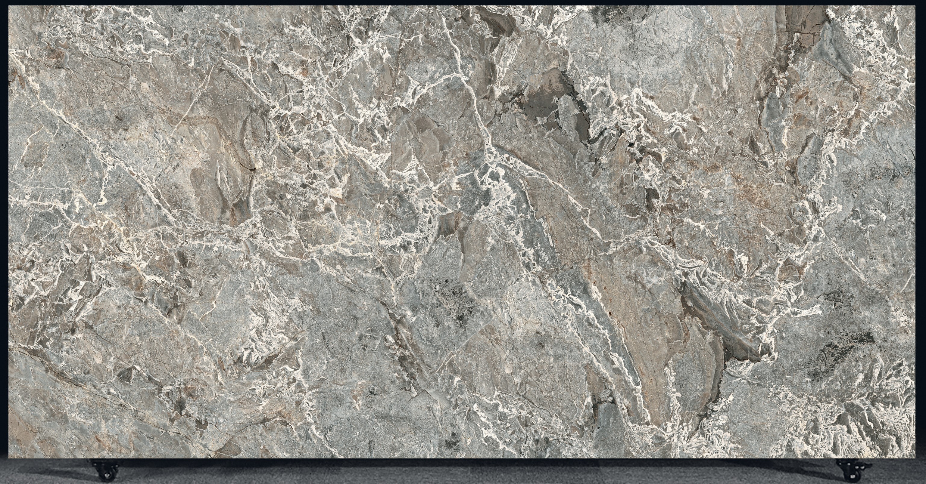 FLORIM Aubisque Silk 1.2cm · Honed · 127" × 63" slab, full view