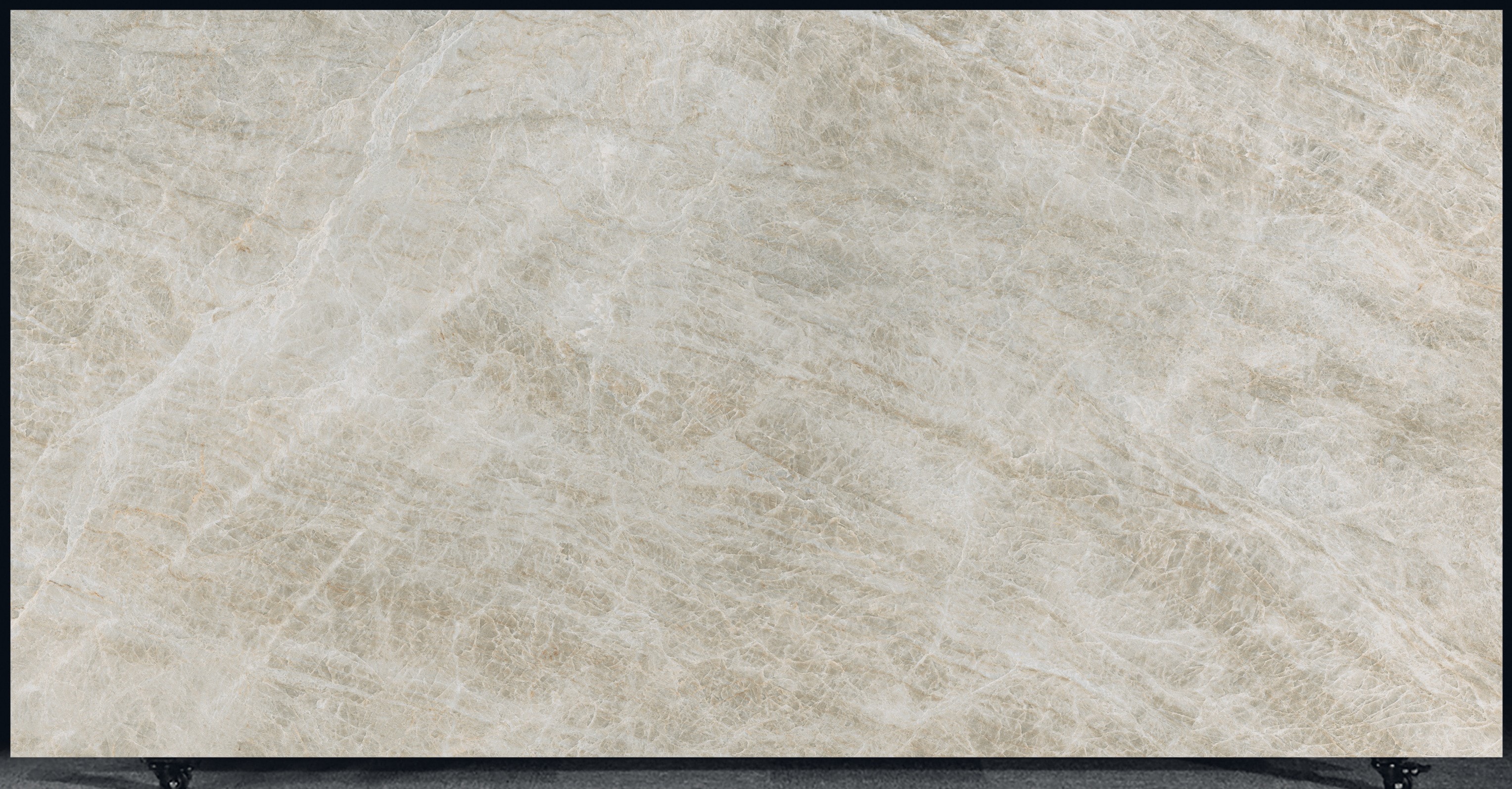 FLORIM Yamuna Silk 1.2cm · Honed · 127" × 63" slab, full view