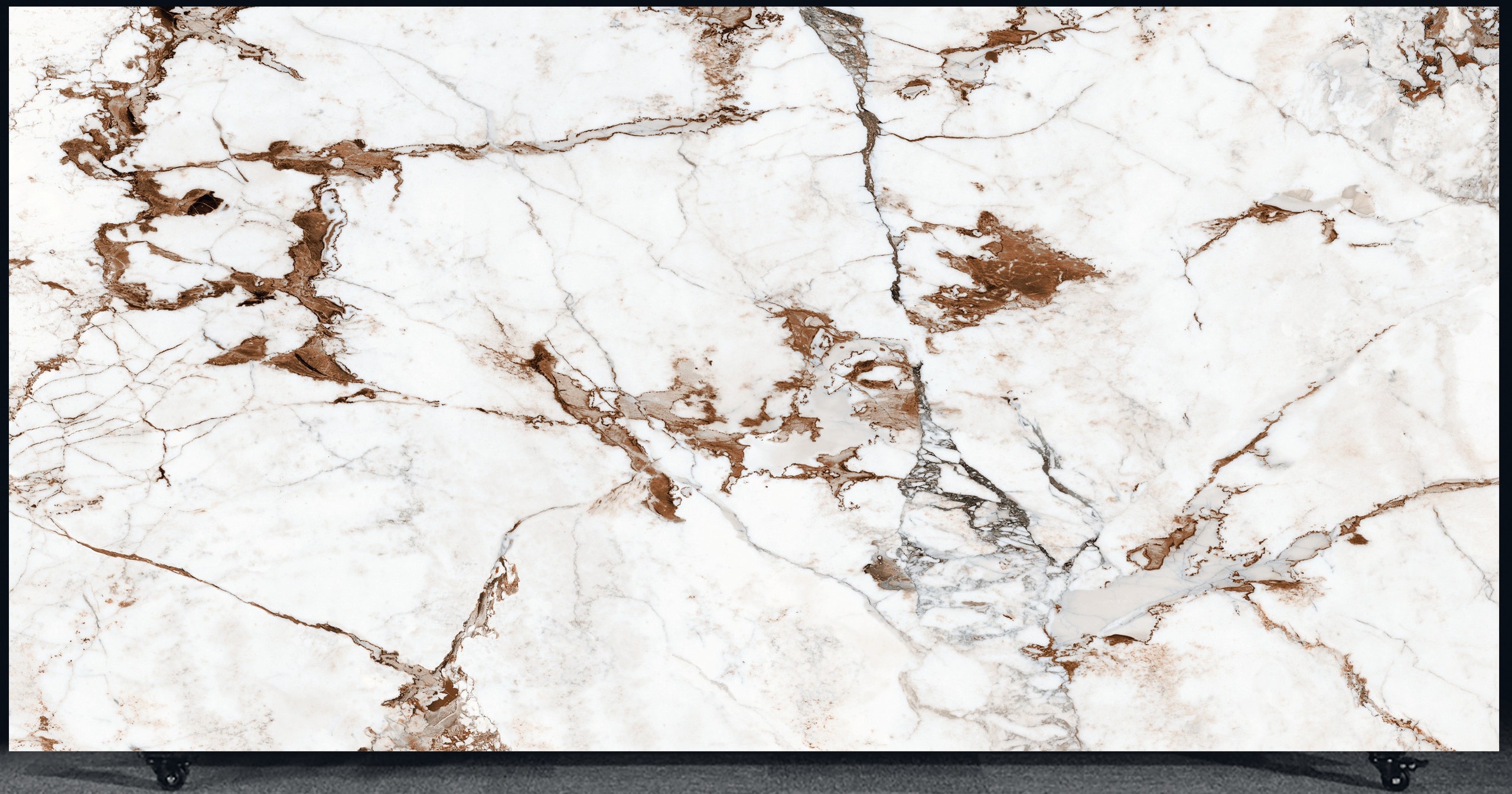 FLORIM Capraia Silk 1.2cm · Matte · 127" × 63" slab, full view