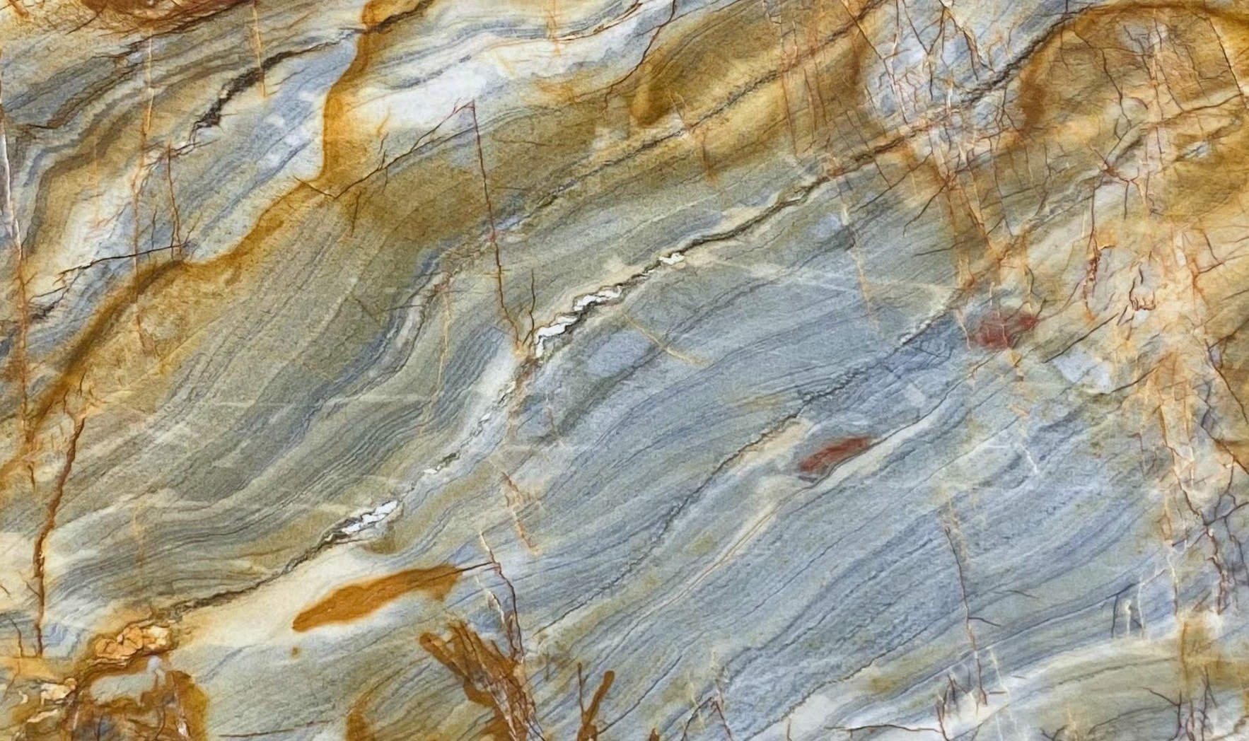 Hula Valley Quartzite 2cm · Polished slab, full view