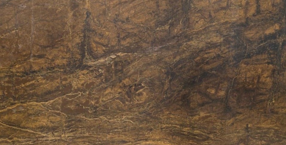 Iron Brown Brushed 2cm · Leathered slab, full view